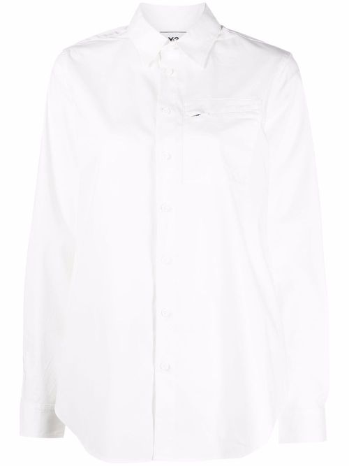Chest patch pocket shirt - White