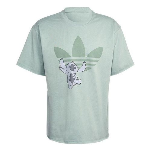 Originals x Disney Crossover Cartoon Pattern Printing Short Sleeve Couple Style light green
