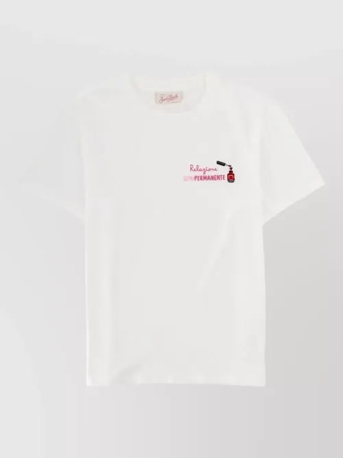 Saint Barth - emilie crew neck embroidered regular fit t-shirt