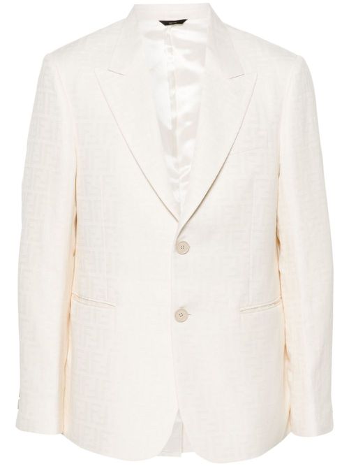 FF-motif blazer - Neutrals