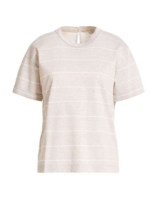 Woman Top Beige Size 6 Linen, Cotton
