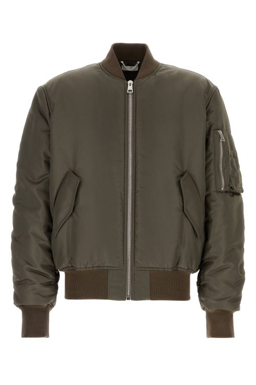 Quilted Nylon Down Jacket — Brown