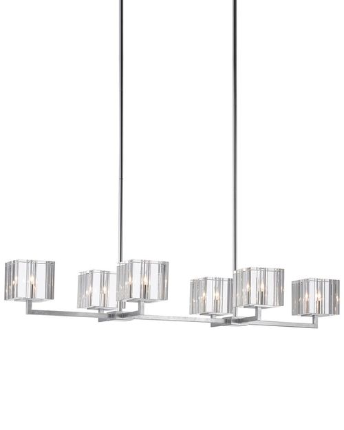 19.25In Valerio Silver 6-Light Optic Crystal Chandelier