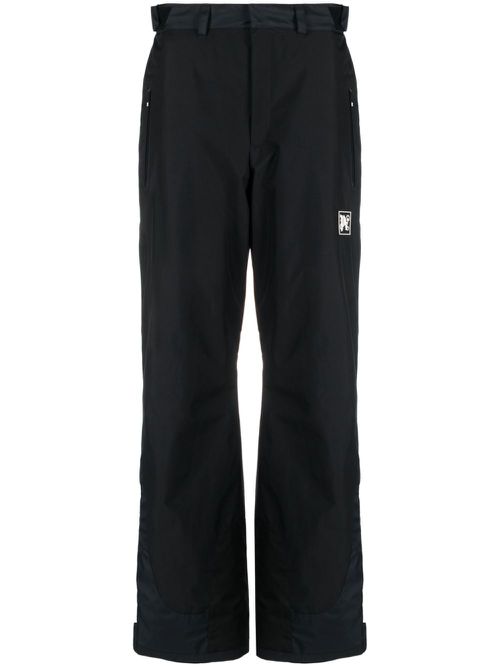 Logo-patch padded ski trousers - Black