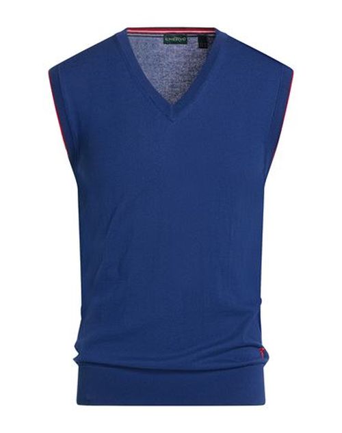 Man Sweater Blue Size 38 Cotton
