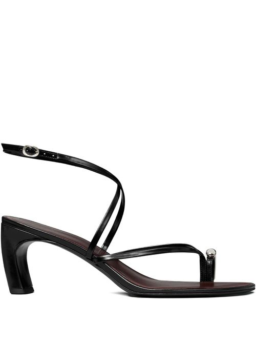 Tory Burch Pierced strappy open-toe heels - Black