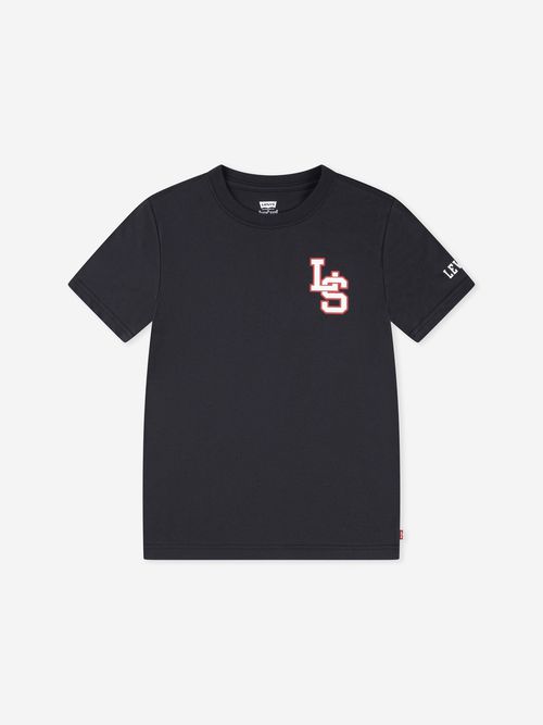 Levi's Kids Wear Boys LS Monogram T-Shirt in Black 10 Yrs