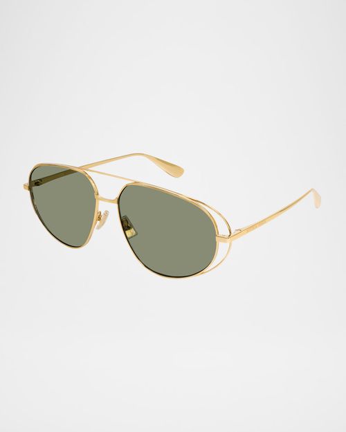Cutout Metal Aviator Sunglasses