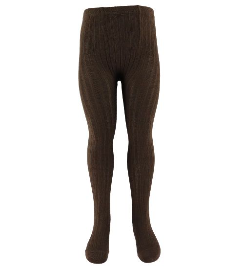 Condor Tights - Rib - Dark Brown - Condor - 1-2 Y 80-92 - Tight