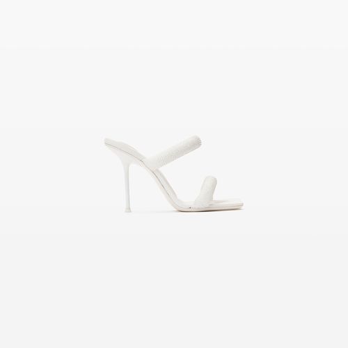 Women's Julie 105mm Denim Crystal Hotfix Tubular Sandal White
