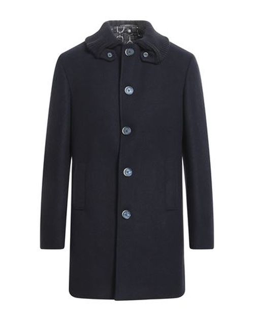 Man Coat Midnight blue Size 38 Polyester, Wool