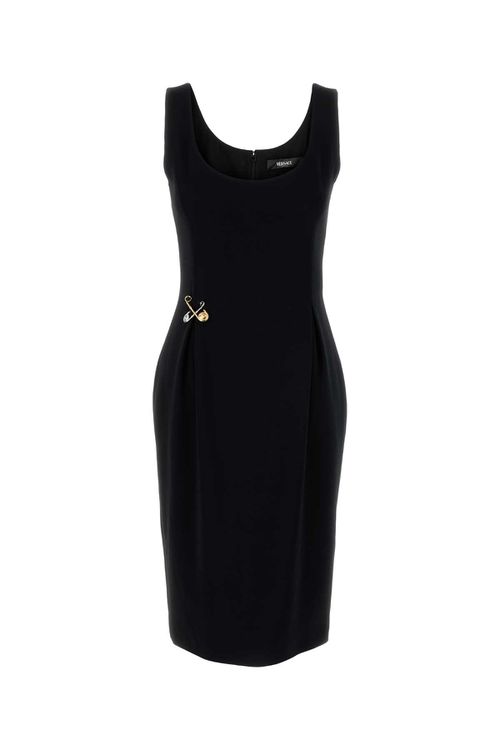 Black Stretch Cady Dress