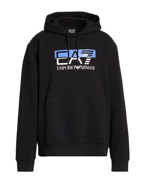 Man Sweatshirt Black Size 3XL Cotton, Polyester, Elastane