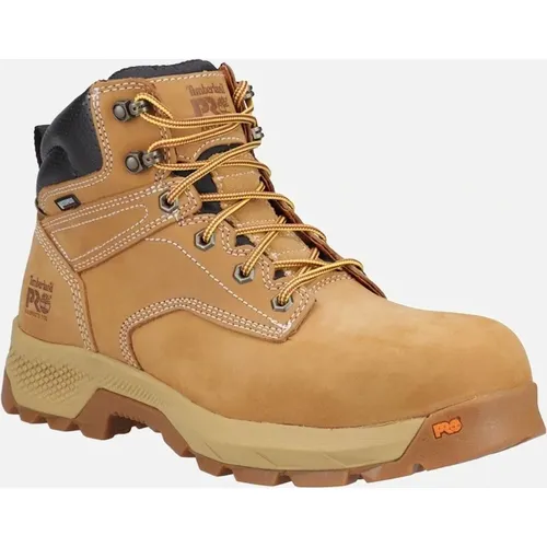 Men's Timberland Pro Titan 6" Leather Wheat Safety Boots - Brown - Size: 10