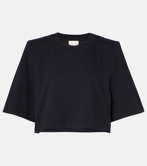 Zaely cropped cotton jersey T-shirt