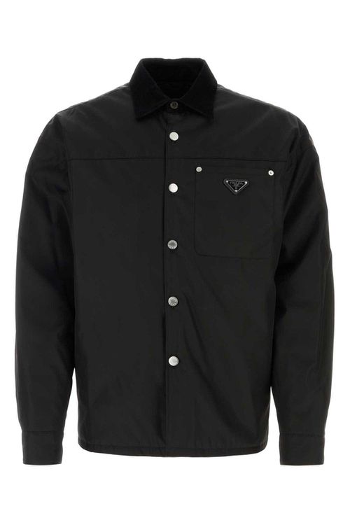 Padded Buttoned Long-Sleeved Shirt