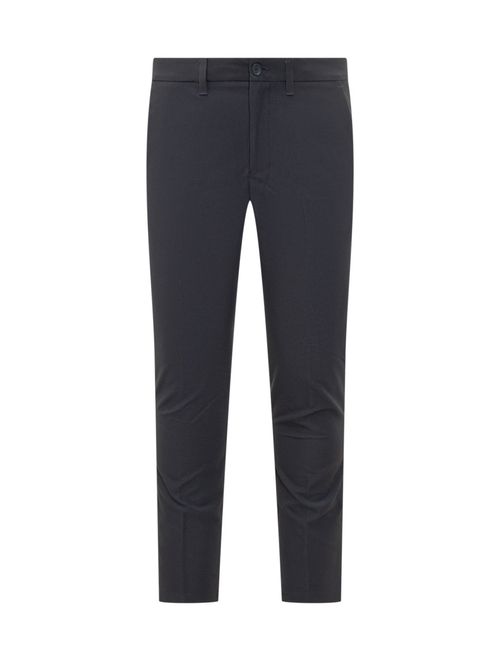 Blue Slim Flat Front Pants