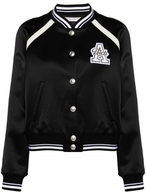 Logo-patch padded jacket - Black
