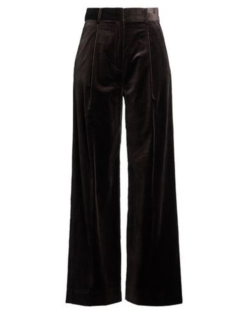 Woman Pants Dark brown Size 4 Cotton