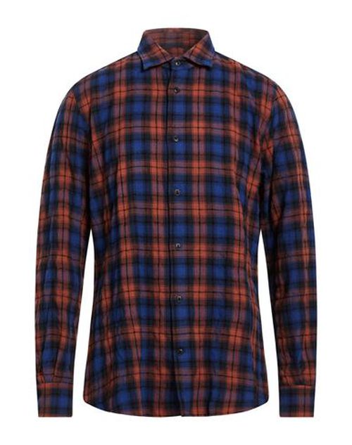 By Slowear Man Shirt Blue Size 15 Cotton, Wool