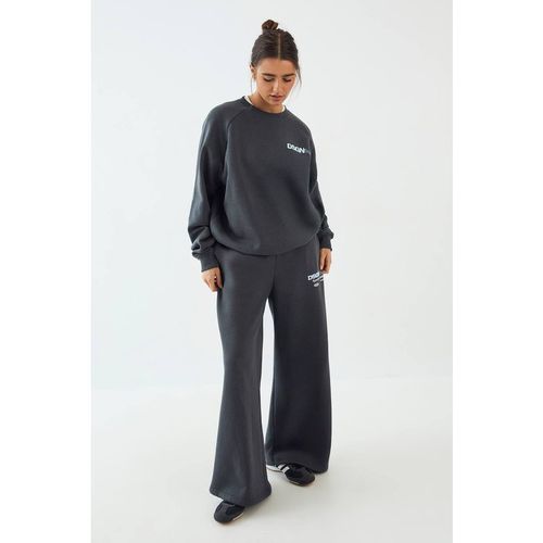 DSGN Studio Women's Sports & Outdoors Printed Sweatshirt Tracksuit in Charcoal | : Sma