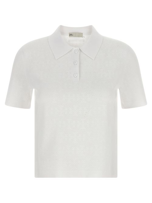 Pointelle Viscose Polo Shirt