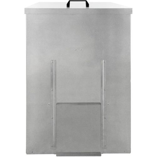 Coal Storage Bunker 150kg 300L Galvanised Steel Raised Metal Base Strengthening Bar Baffle Plate Waterproof Rust & Rodent Proof Wood Fire Sliding Door
