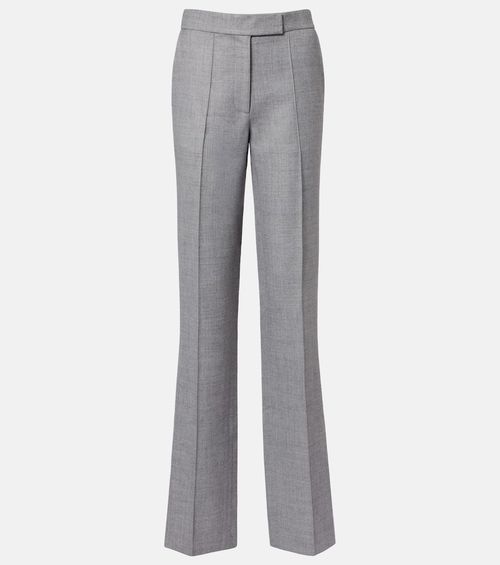 Mid-rise straight pants