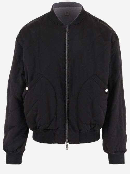 Reversible Cupro and Nylon Jacket — Gray