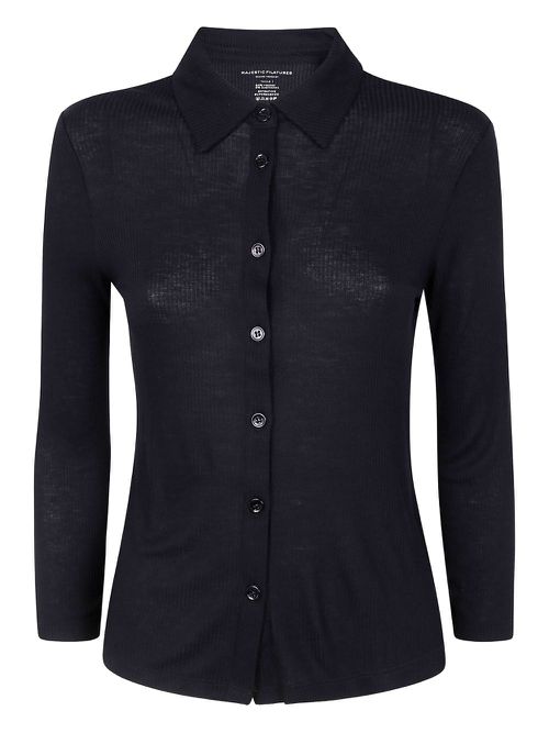 Majestic Filatures ribbed-knit shirt - Black