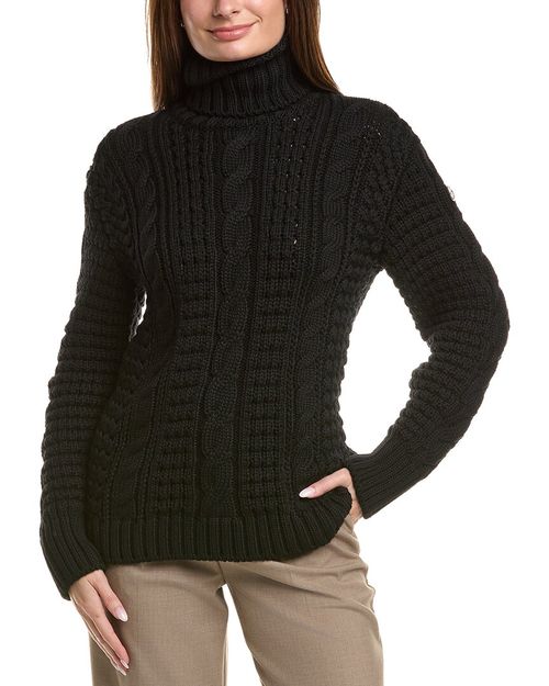 Wool Knit Turtleneck Sweater