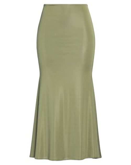 La Semaine Paris Woman Maxi skirt Green Size 8 Polyester, Elastane