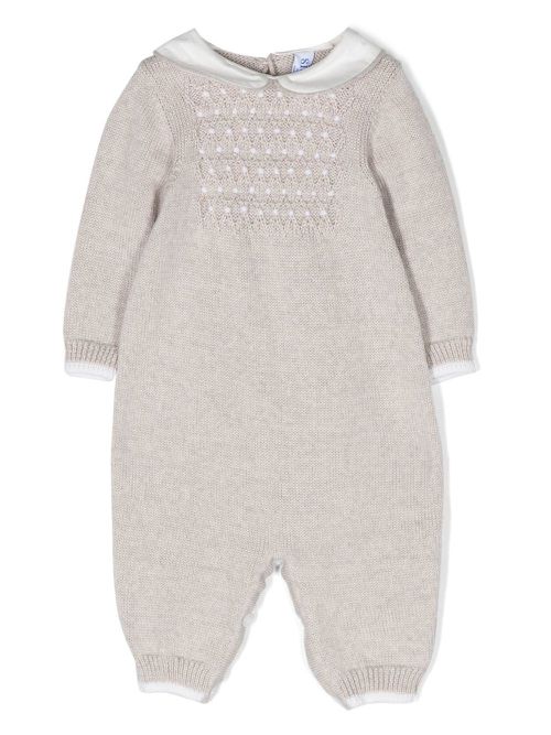 Knitted merino-wool romper - Neutrals