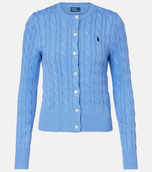 Cable-knit cotton cardigan