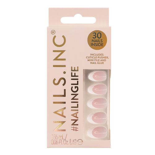 NailingLife It's Giving Gracie Classic French Tip Almond-Shaped Press-On Nails