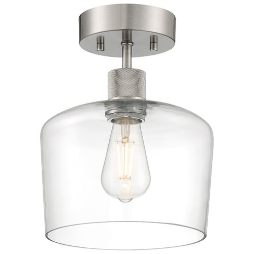 Brushed Steel LED Semi Flush Mount from the Port Nine Chardonnay Collection