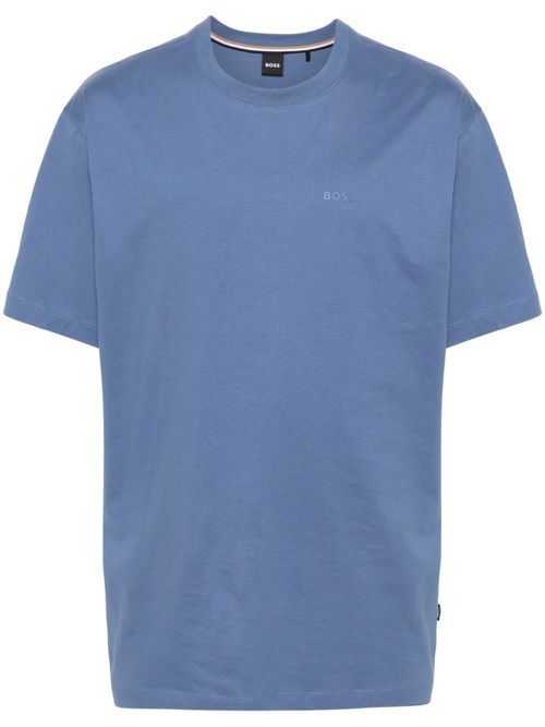 Graphic-print cotton T-shirt - Blue