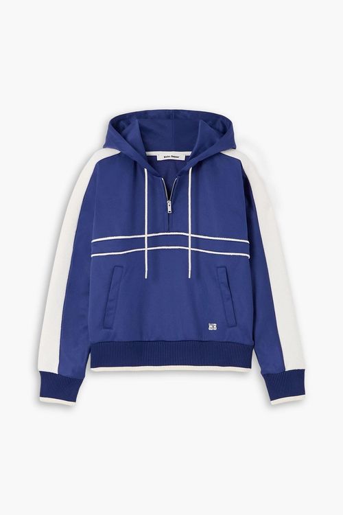 Mantra cotton-jersey hoodie - Blue - XL