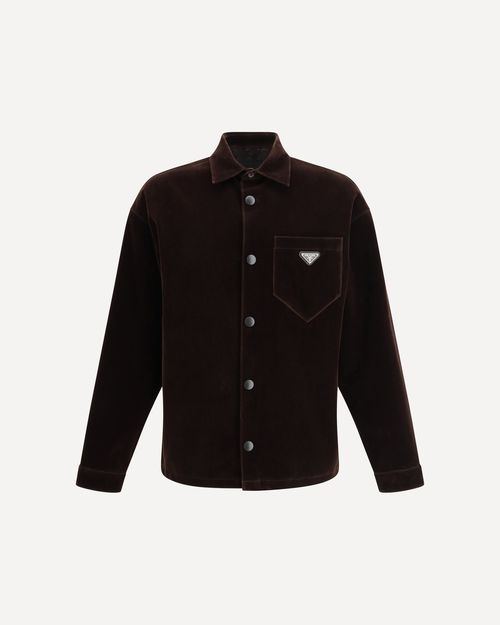 PRADA Velvet Shirt Jacket Male M