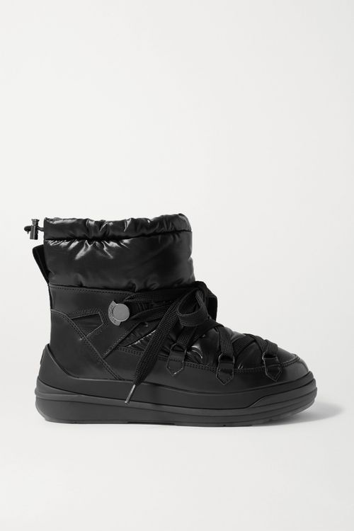Insolux Leather And Padded Shell Ankle Boots - Black