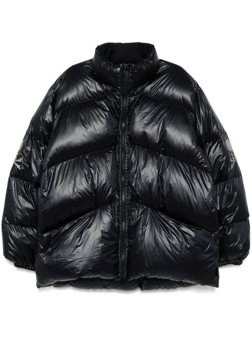 Logo-print down jacket - Black