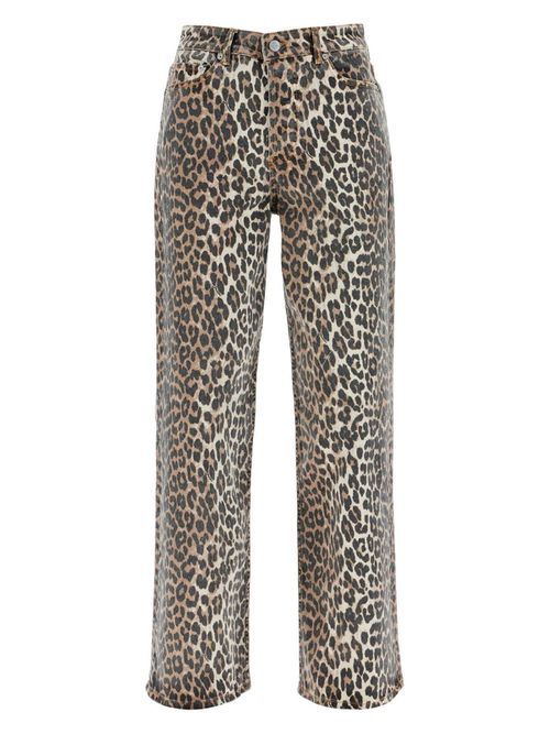 Ganni Women's Animal Jeans Izey in Animalier | Size 29 | J1527