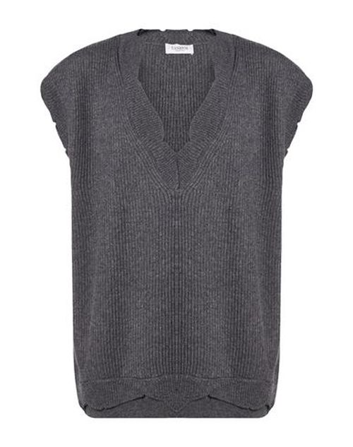 Man Sweater Grey Size 34 Wool, Polyamide