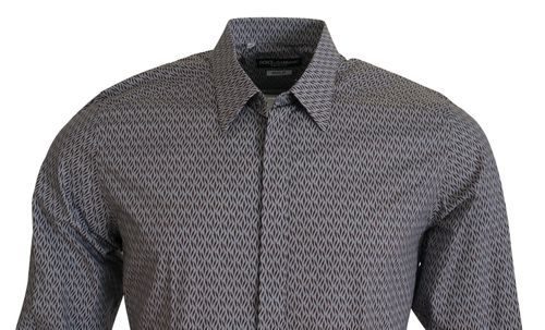 Slim Fit Cotton Shirt — Gray