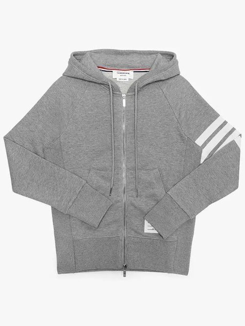 Engineered 4-Bar Zip-Up Jersey Hoodie