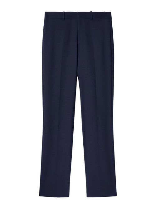 Wool blend slim fit trousers