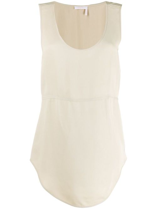 Panelled tank top - Neutrals