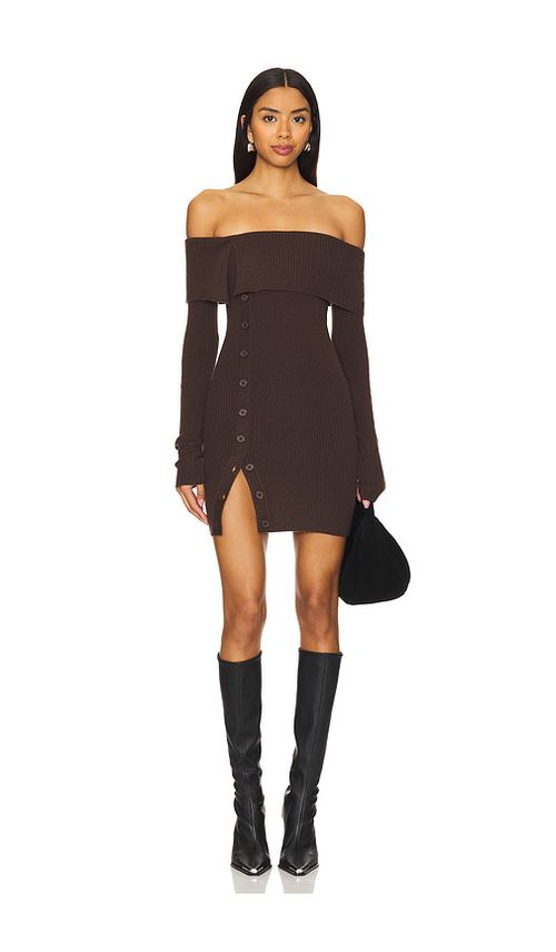 Lovers and Friends Lexi Mini Dress in Brown. - L also in XS, S, M
