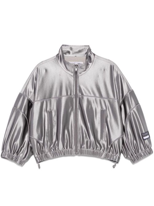 Draped collar denim jacket - Grey
