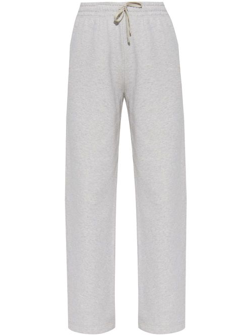 Embroidered-logo cotton track pants - Grey